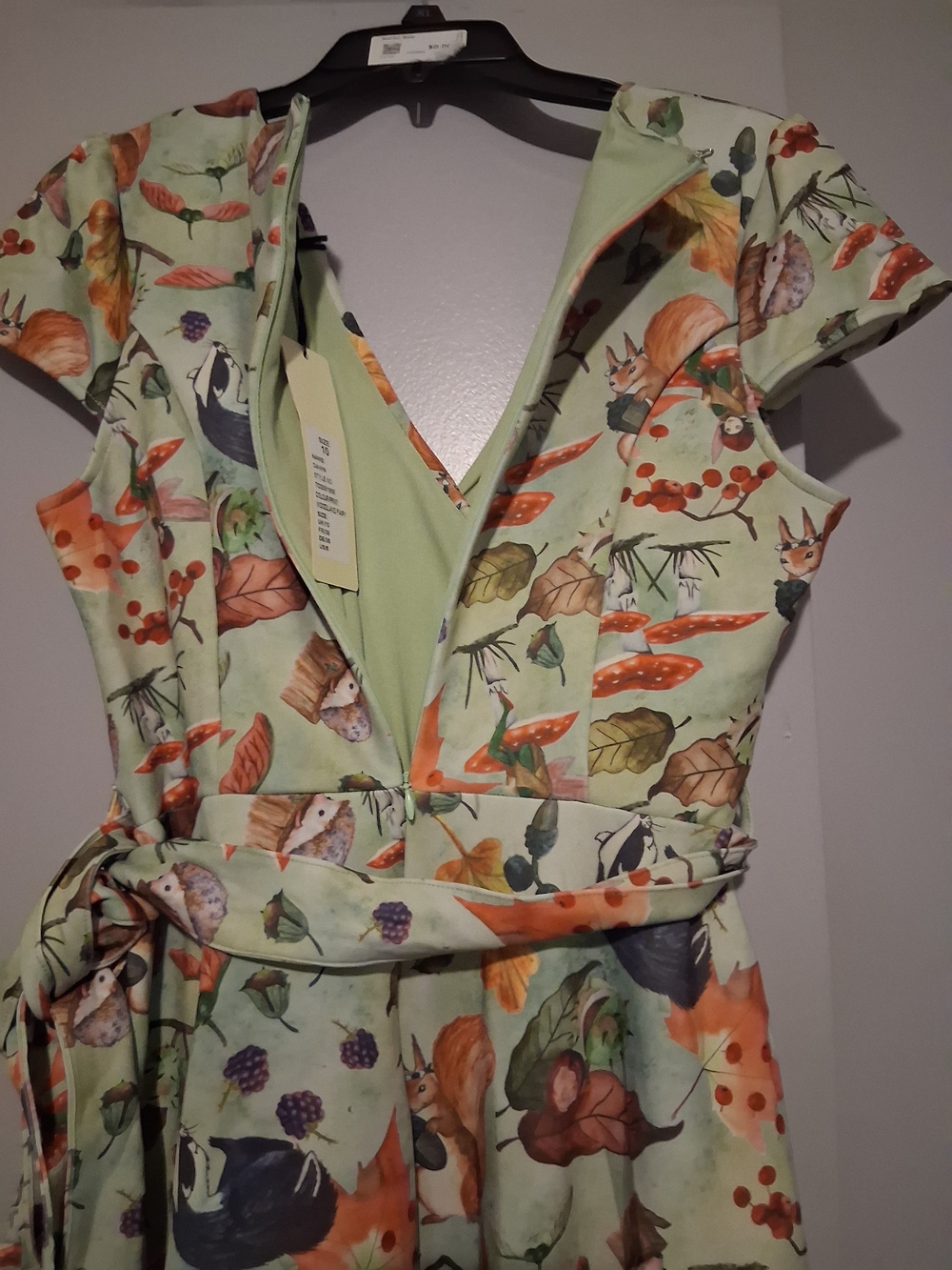Lindy Bop Dawn Woodland Fairy Print Swing Dress. - Picture 5 of 12